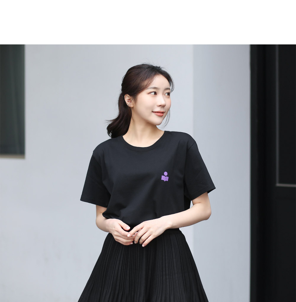 자페르 로고 티셔츠 TS0433 22P075H(BK)_1.png