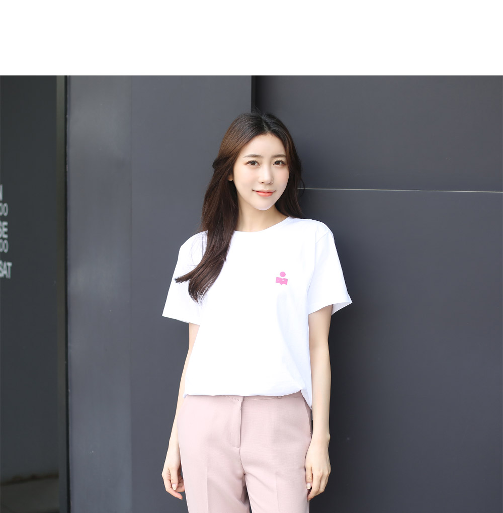 자페르 로고 티셔츠 TS0433 22P075H(WH)_1.png