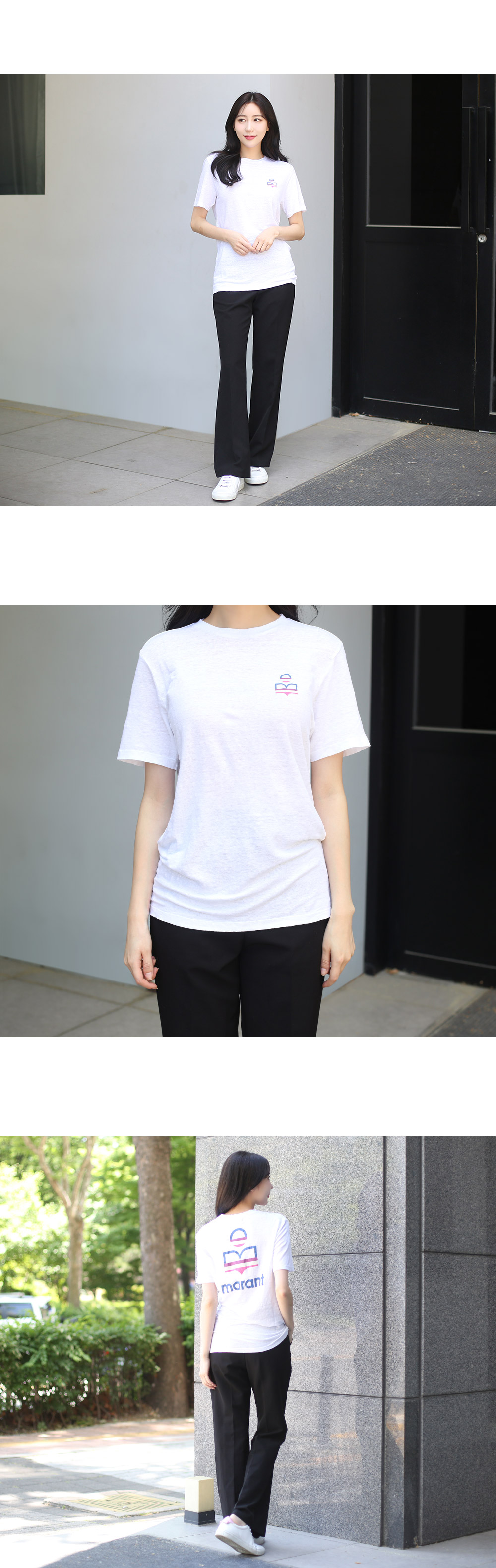 22SS 이자벨마랑 에뚜왈 여성 로고 프린트 티셔츠 TS040622P091E(WH)_4.png