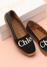 끌로에 WOODY ESPADRILLES 여성 플랫 슈즈 CHC21U447R4 (BK)